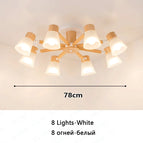 8 lumières blanches / Pas d'ampoule