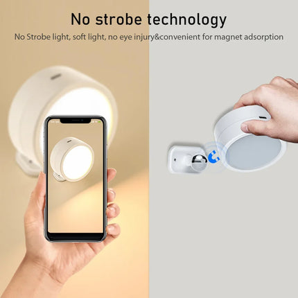 Applique murale LED rechargeable avec télécommande tactile et rotation 360° — LZ7QX2