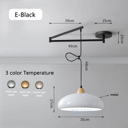 Suspension LED moderne à bras oscillant mobile — LZ4X7Q9