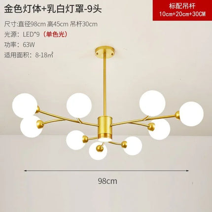 Lustre suspension LED en verre pour cuisine décorative — LZ4P9XJ