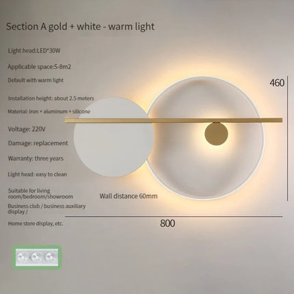 applique murale led moderne pour éclairage décoratif intérieur