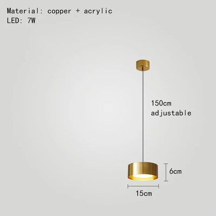 Lustre LED doré et noir avec gradateur pour cuisine et restaurant — LZ4X9P2