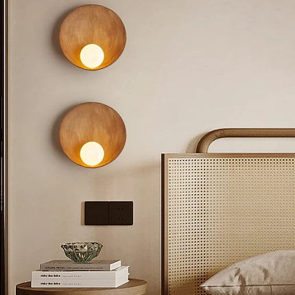 Applique murale LED en résine coquillage style chinois créatif — LZ4X9T2