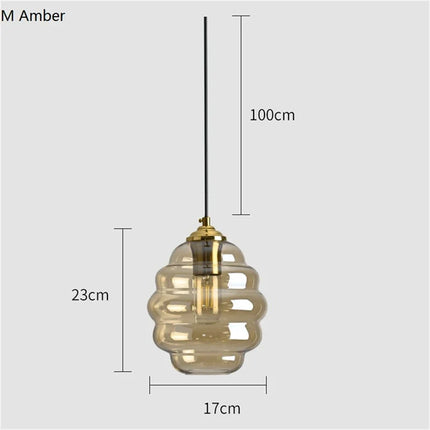 Suspension en verre teinté au design moderne pour éclairage intérieur — LZ4X9T