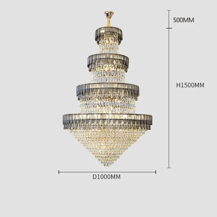 Lustre cristal design contemporain pour salon et hôtel — LZ4X9M