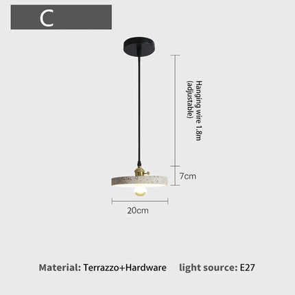 Suspension moderne en ciment blanc pour bar et cuisine E27 — LZ4X9T2