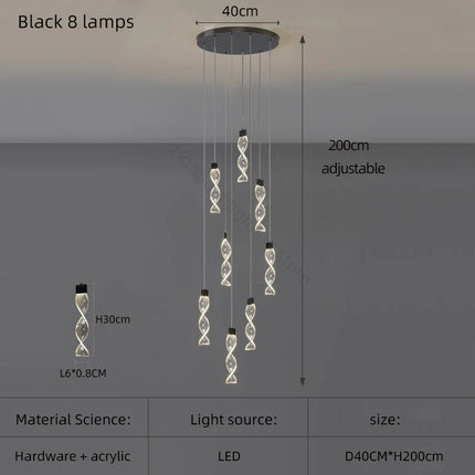 Lustre décoratif pour éclairage élégant et moderne — LZ4G7T9