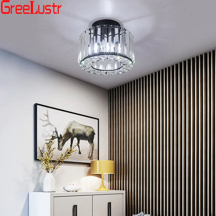 Plafonnier LED moderne avec cristaux élégants — LZ4P9XJ
