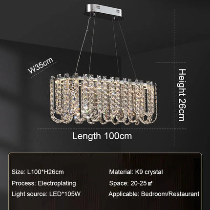 Lustre en cristal pour intérieur élégant et raffiné — LZ4X9P2Q