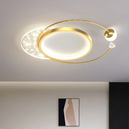 Plafonnier LED doré au design nordique créatif pour intérieur — LZ4X9M