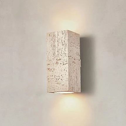 Applique murale LED carrée style wabi-sabi en ciment pour intérieur — LZ4X9T2