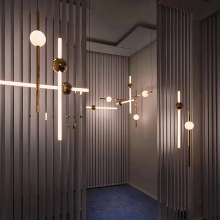 Suspension horizontale moderne pour éclairage de salle à manger — LZ4X9P