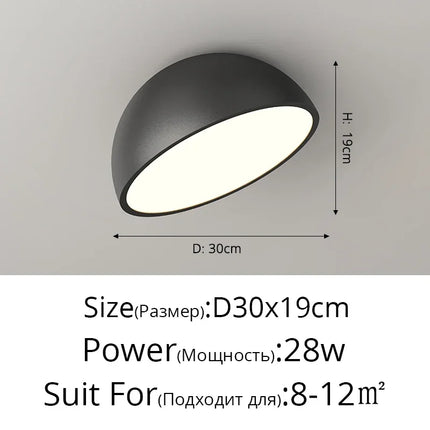 Plafonnier rond moderne à intensité variable style nordique — LZ4X9T2