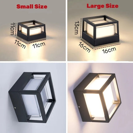 Applique murale extérieure LED cube RGB 10W WiFi Tuya dimmable étanche Alexa Google — LZ4M7Q2