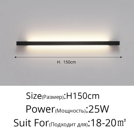 applique murale à bande led minimaliste moderne et créative