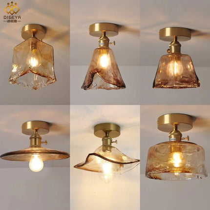 Lustre en verre teinté pour éclairage nordique élégant — LZ4P9XJ