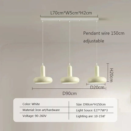 Suspension rétro blanc style Bauhaus nordique — LZ4M9Q2