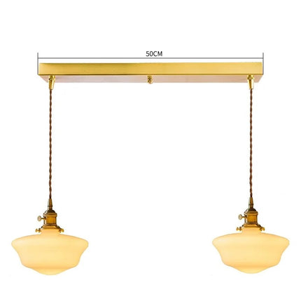 Suspension LED en verre blanc laiteux élégant — LZ4P9XQ