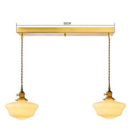 iwhd suspension led en verre et cuivre style nordique moderne