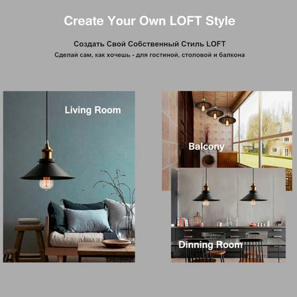 Suspension lustre LED vintage en métal moderne — LZ4X9T2