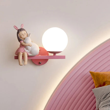 Applique murale enfant avec motifs princesse, cheval et lapin — LZ7XQ2
