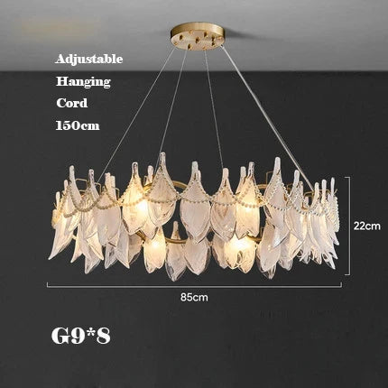 Lustre suspension postmoderne en verre dépoli — LZ4G7XQ