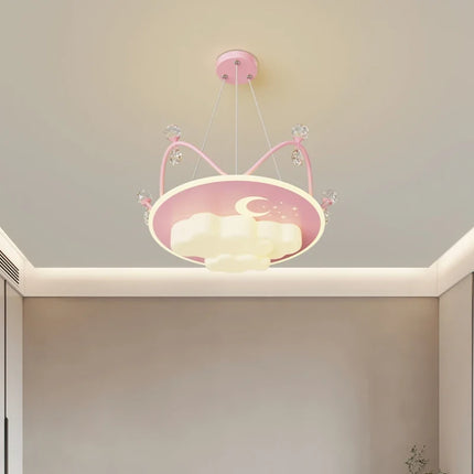 Lustre suspension nuage cristal décoratif pour chambre d'enfant — LZ4QX9