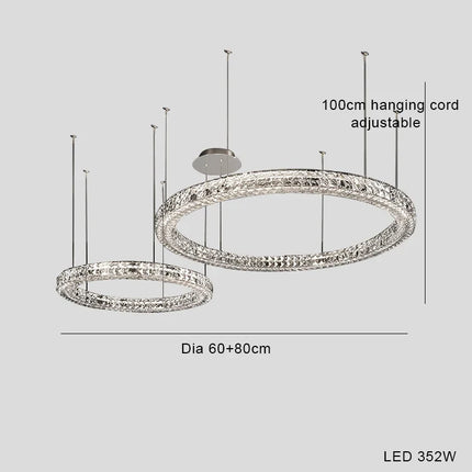 Lustre en cristal design simple et décoratif de luxe — LZ4X9T2