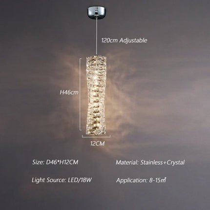 Suspension nordique en acier inoxydable avec cristal décoratif — LZ4X9P