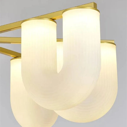 Lustre moderne en acrylique et métal doré pour intérieur chic — LZ4M9X2