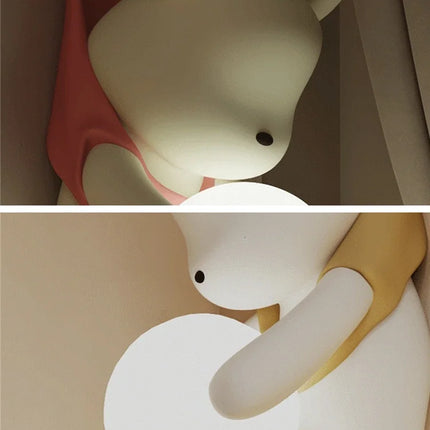 Applique murale LED ours nordique en résine style crème pour chambre — LZ4N7XQ