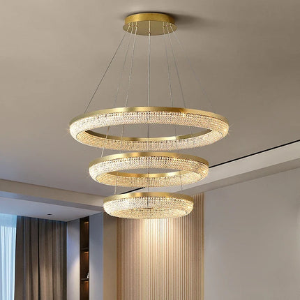 Lustre rond en cristal style nordique pour intérieur — LZ4Q7N2
