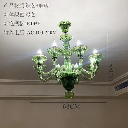 Lustre LED en cristal pour décoration intérieure élégante — LZ4X9P