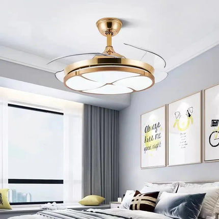 Plafonnier moderne silencieux avec ventilateur et éclairage intégré — LZ4Q7N