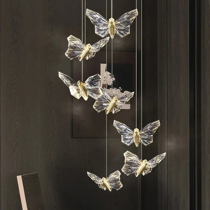 Lustre papillon en cristal pour décoration intérieure élégante — LZ4X9T2