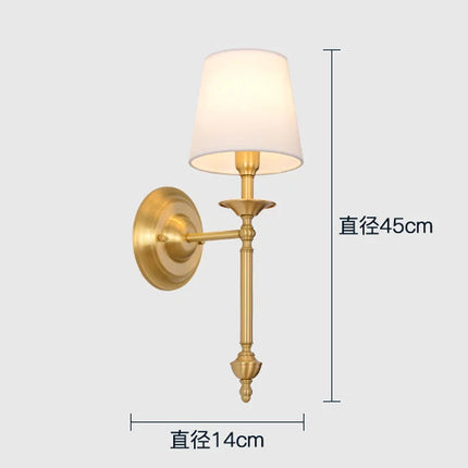 Applique murale en cuivre LED style nordique pour loft décoratif — LZ4X9T2