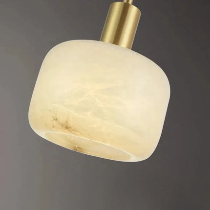 Lustre suspension nordique en marbre et cuivre élégant — LZ4X9P