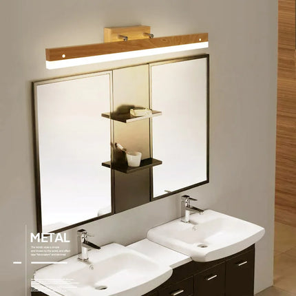 Applique murale LED en bois massif style nordique pour lecture — LZ4T9XQ