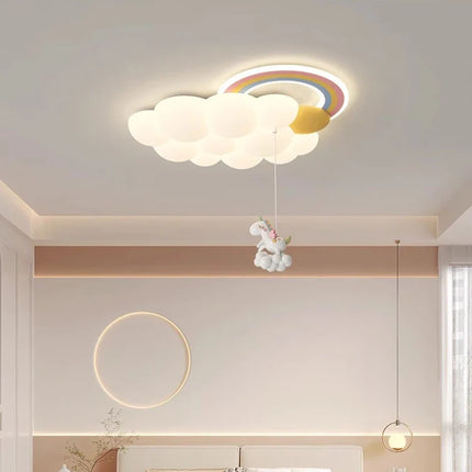 Plafonnier LED nuage arc-en-ciel pour chambre d’enfant — LZ4P9X