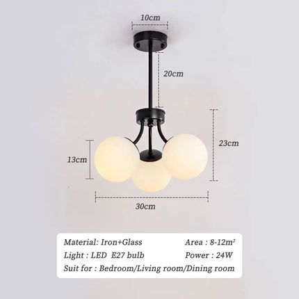 Lustre suspension LED style nordique pour intérieur — LZ4X9Q2