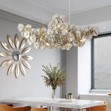 Lustre en verre design tournesol pour intérieur moderne — LZ4X9P2