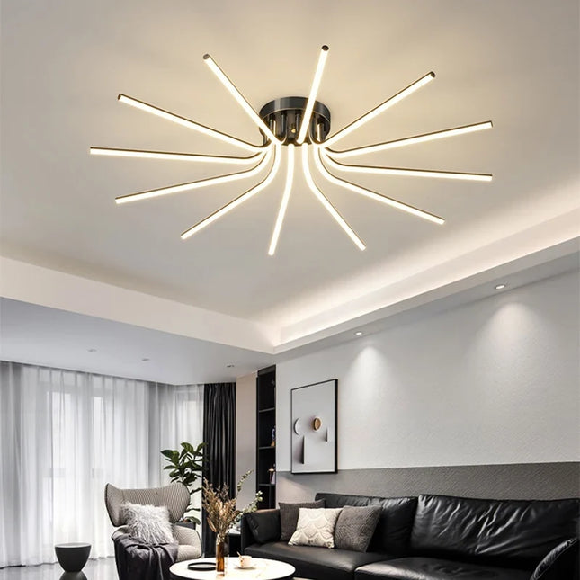 Plafonnier LED en cuivre au design moderne