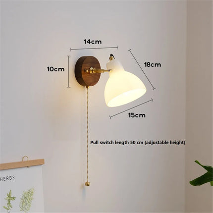 Applique murale moderne en verre et laiton avec interrupteur réglable — LZ4G7XQ