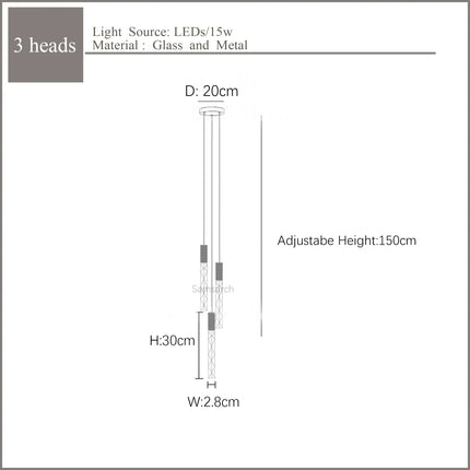 Lustre en or LED à spirale en cristal pour escalier moderne — LZ4X9T