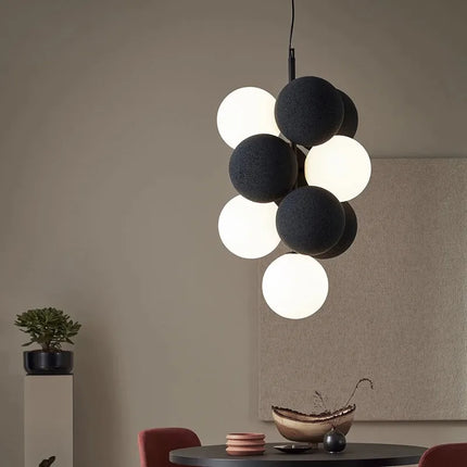 Lustre créatif en velours pour espace contemporain — LZ4X9P2Q