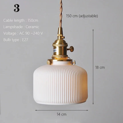 Suspension japonaise traditionnelle en céramique style nordique — LZ4G7T9