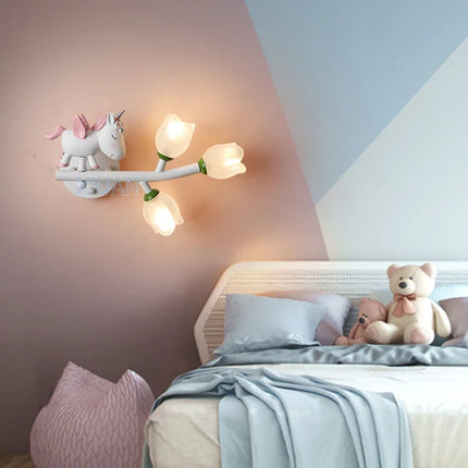 Applique murale rechargeable en résine décorative pour chambre d’enfant — LZ4X9T1