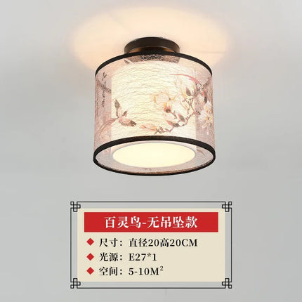lustre chinois créatif lotus éclairage suspendu peinture décorative