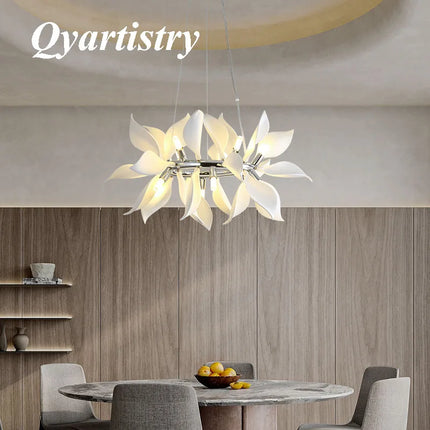 Lustre moderne en céramique forme pétale pour magasin — LZ4X9T
