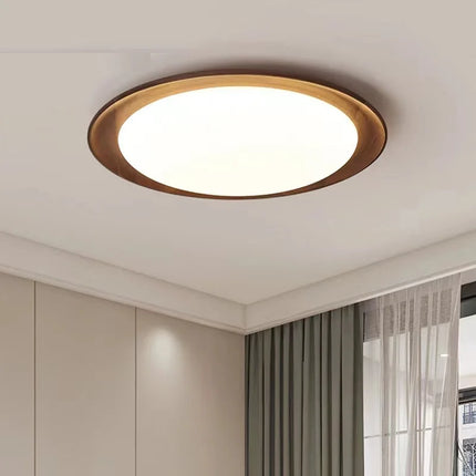 Plafonnier en bois massif au design wabi-sabi pour intérieur lumineux — LZ4X9T2